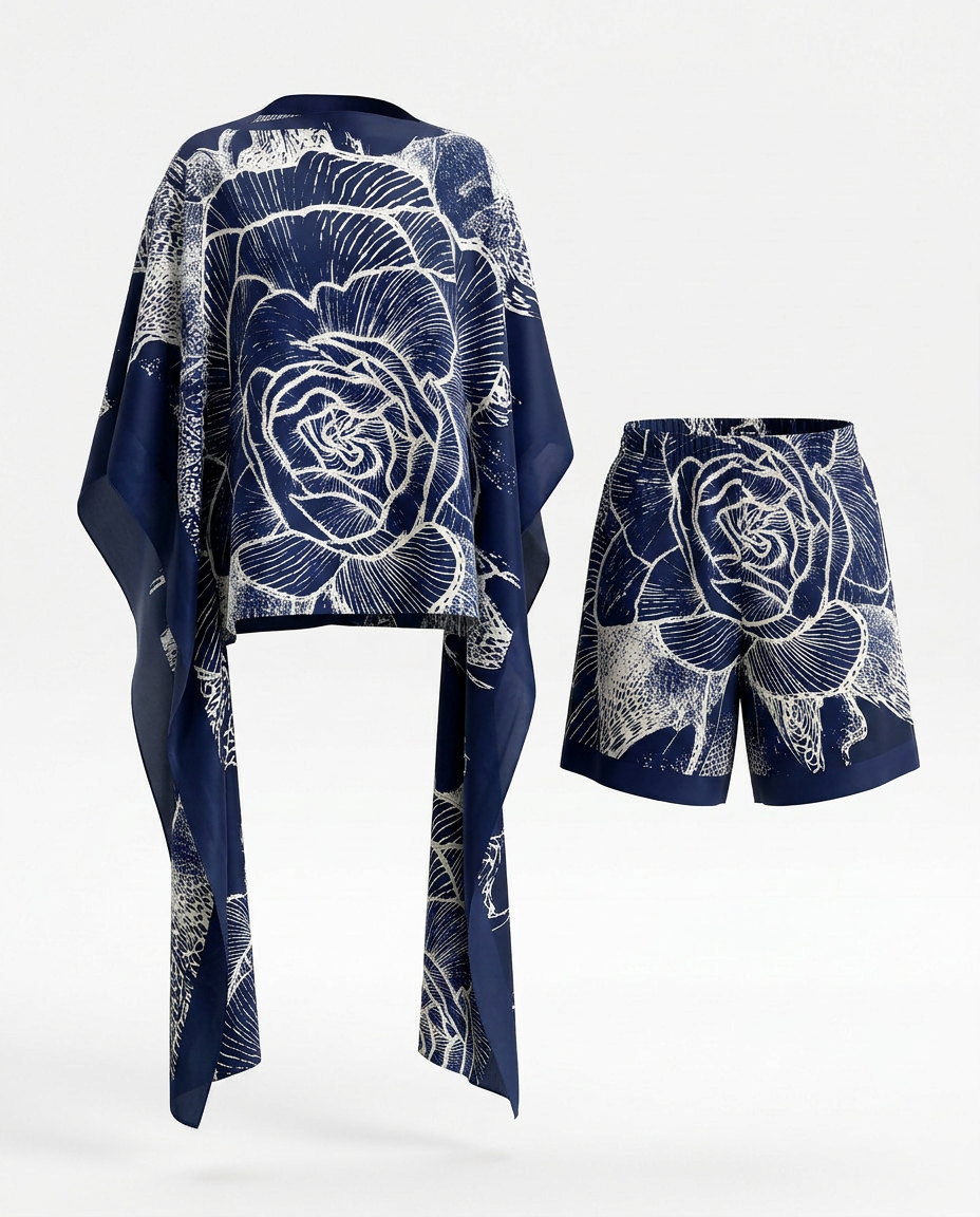 Audacious Zebra Print Kaftan Set-4