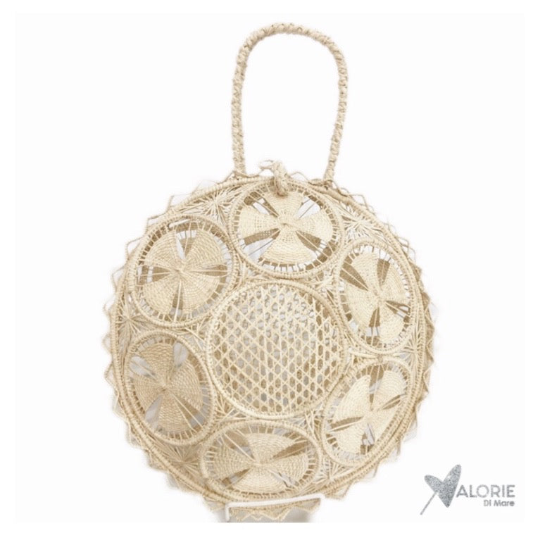 Natural "Gaia" Artisan Circular Bag-2