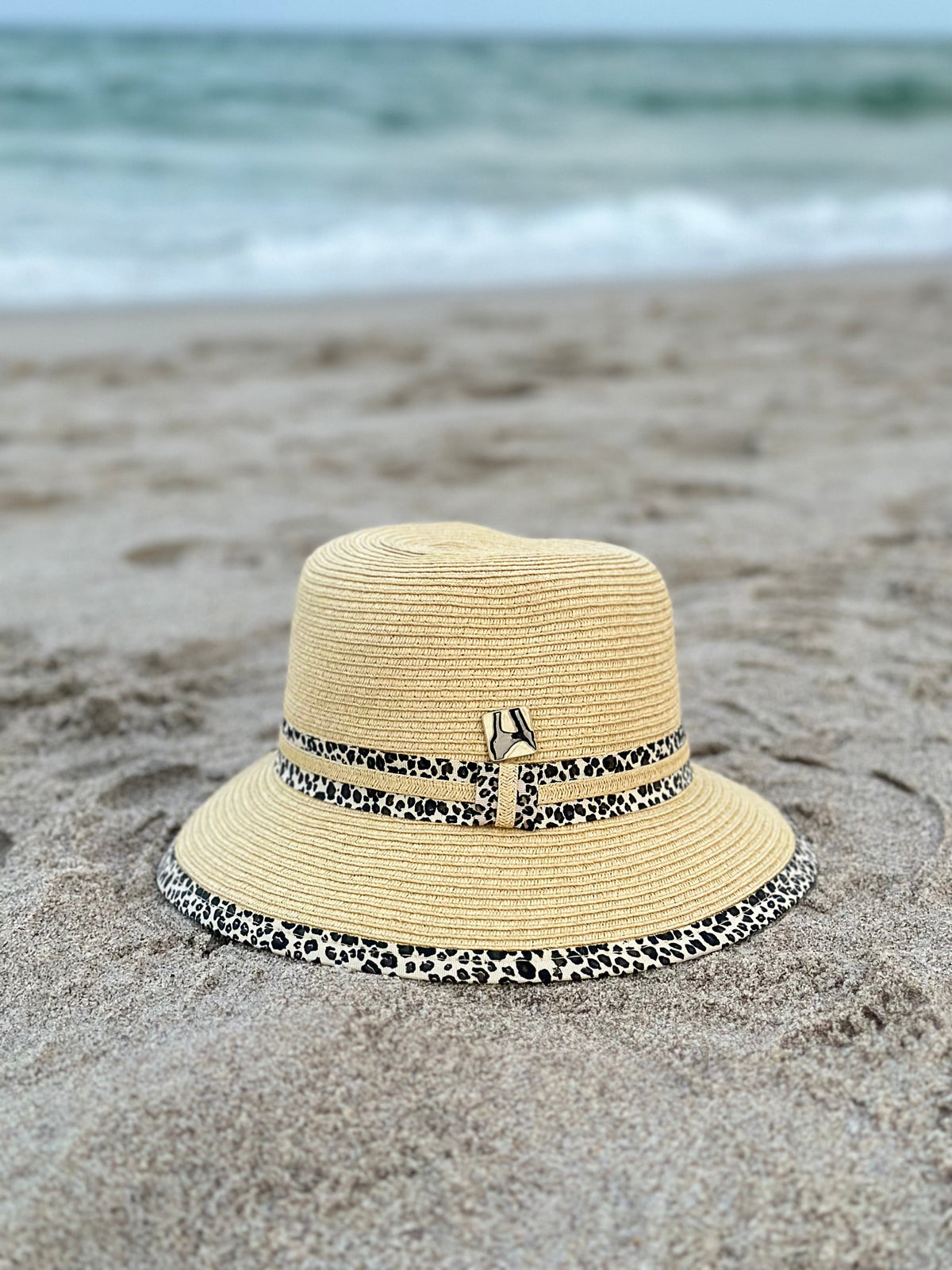 'Wild Beach' Animal Print Sun Bucket Hat-0