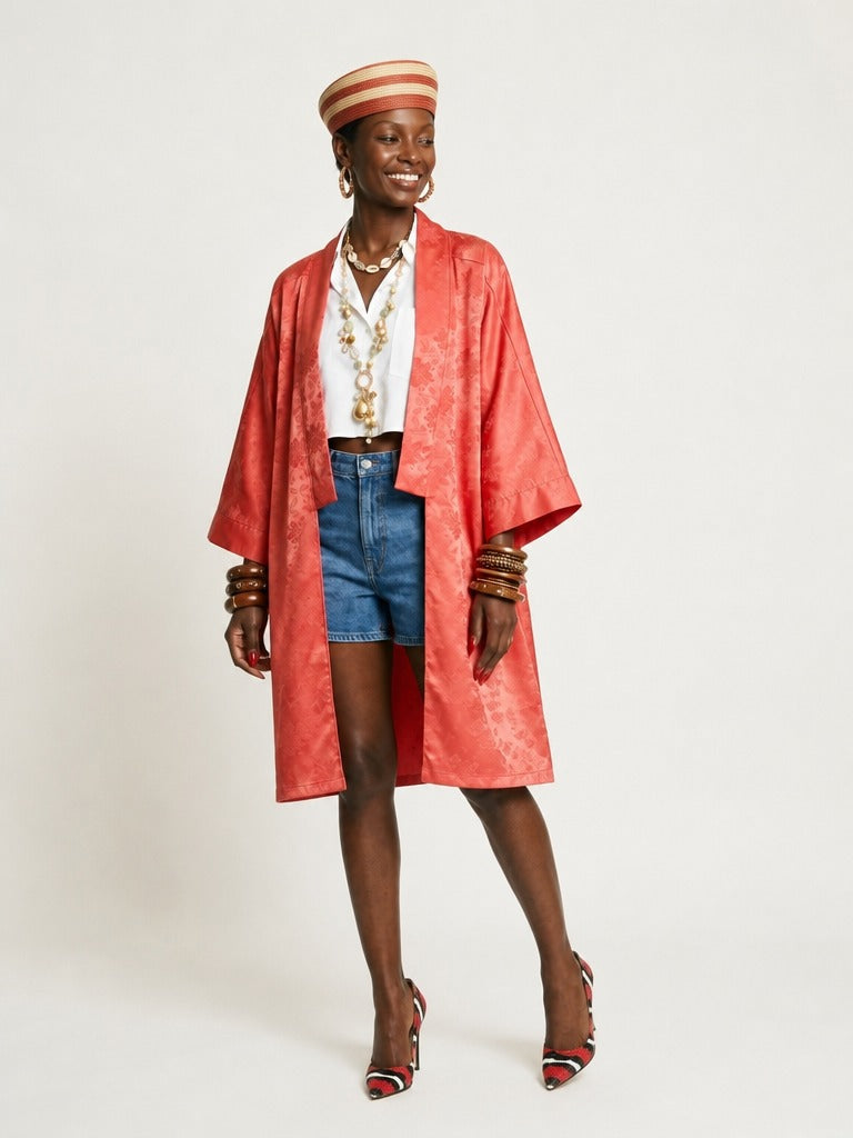Radiant Printed Long Kimono-3