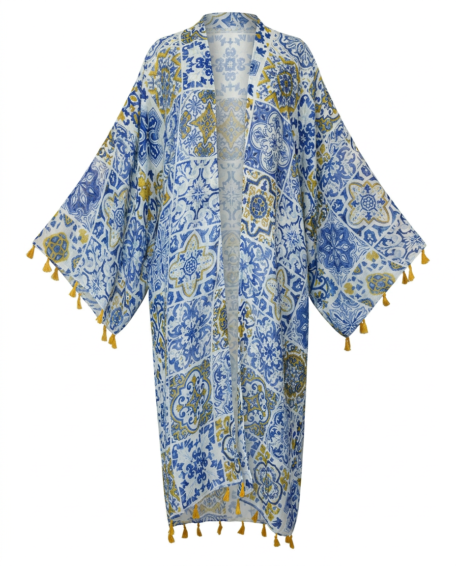 Wanderlust Tassel Print Kaftan-4