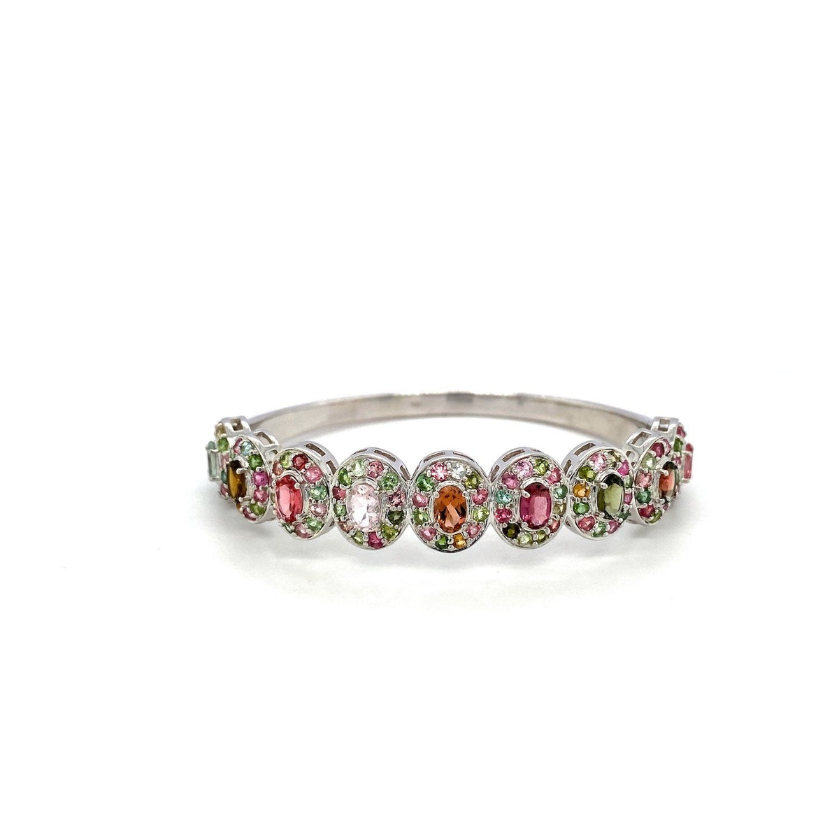 Multi Tourmaline Bangle in .925 Sterling Silver - KSD 42183-0