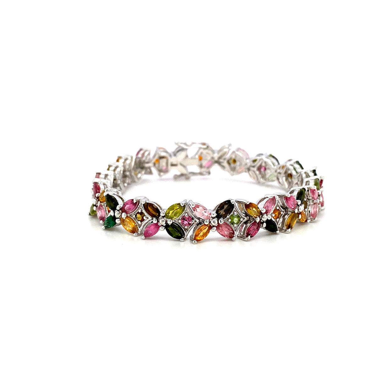 Multi Tourmaline Bracelet in .925 Sterling Silver - KSD 45901-0