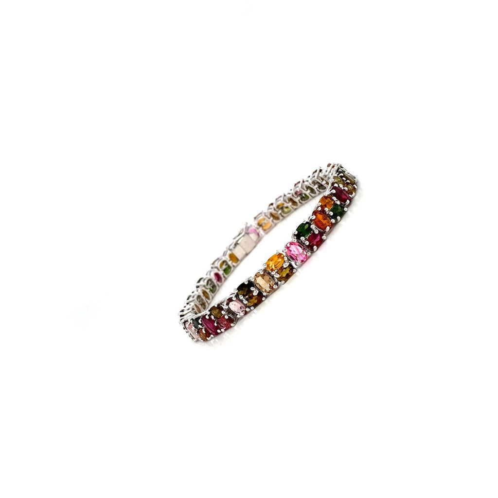 Multi Tourmaline Bracelet in .925 Sterling Silver - KSD 46120-1