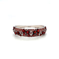 Garnet Bangle in .925 Sterling Silver - KSD 4671-0