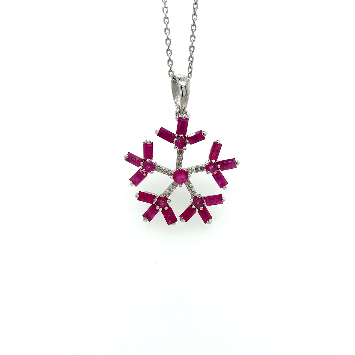 Ruby Pendant In .925 Sterling Silver - KSP 30751-0
