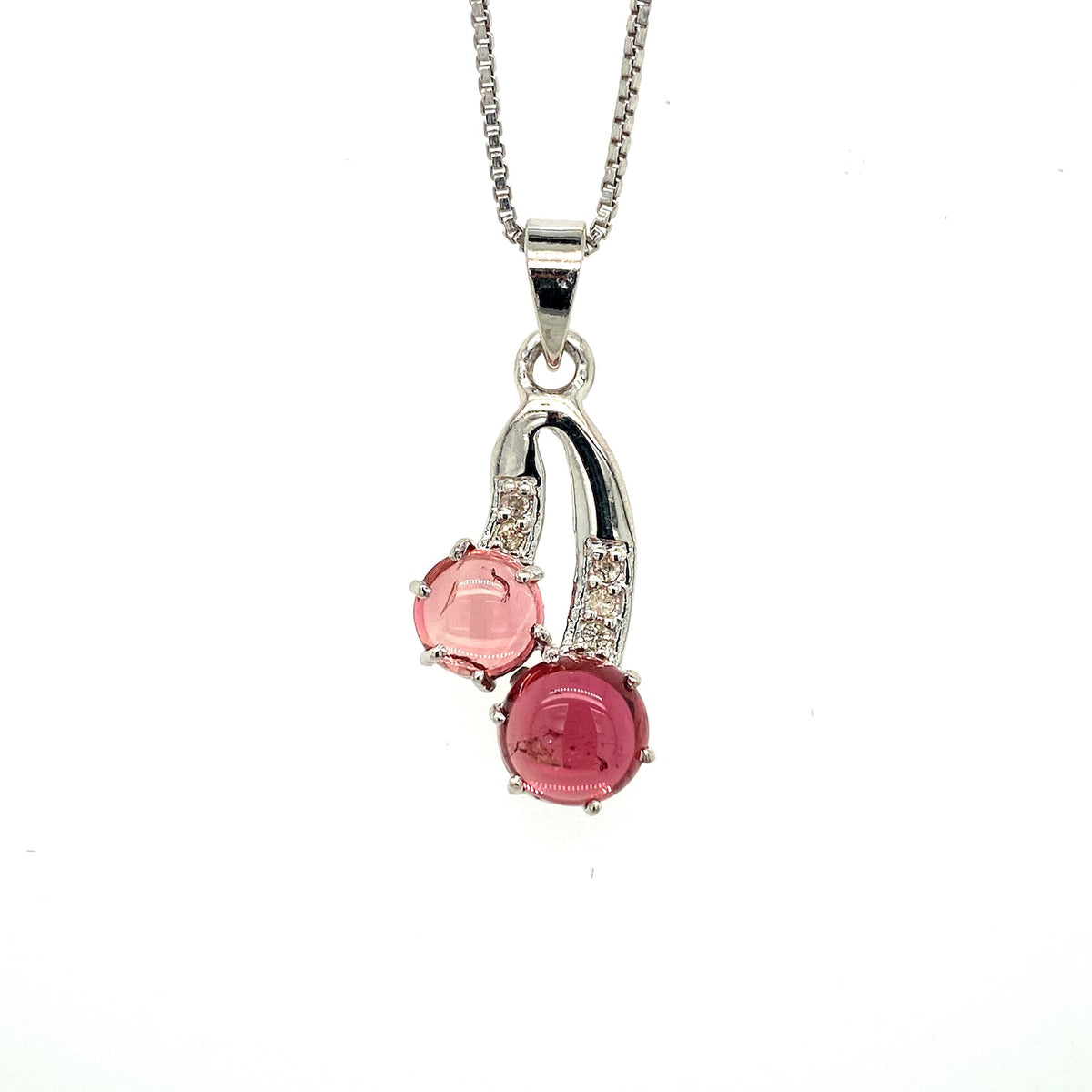 Multi Tourmaline Pendant in .925 Sterling Silver - KSP 31024-0