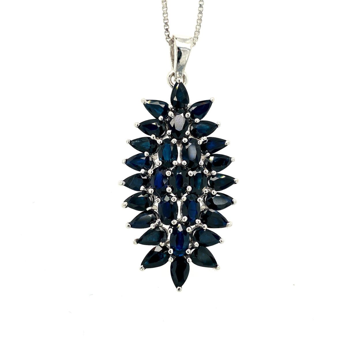 Sapphire Pendant in .925 Sterling Silver - KSP 33166-0