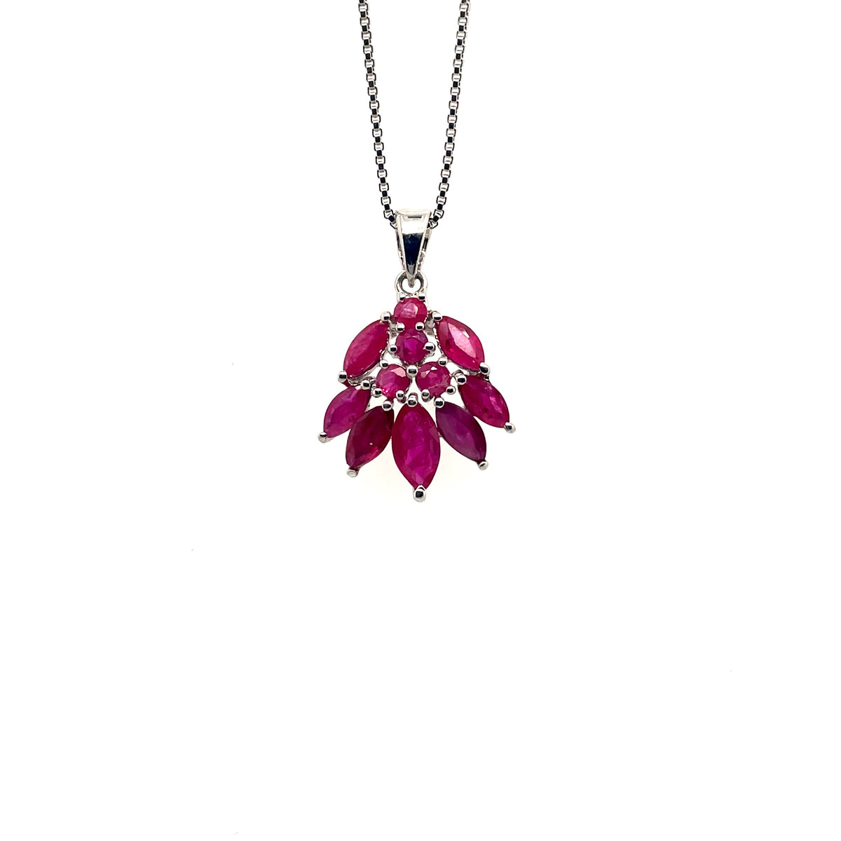 Ruby Pendant  in .925 Sterling Silver - KSP 38108-0