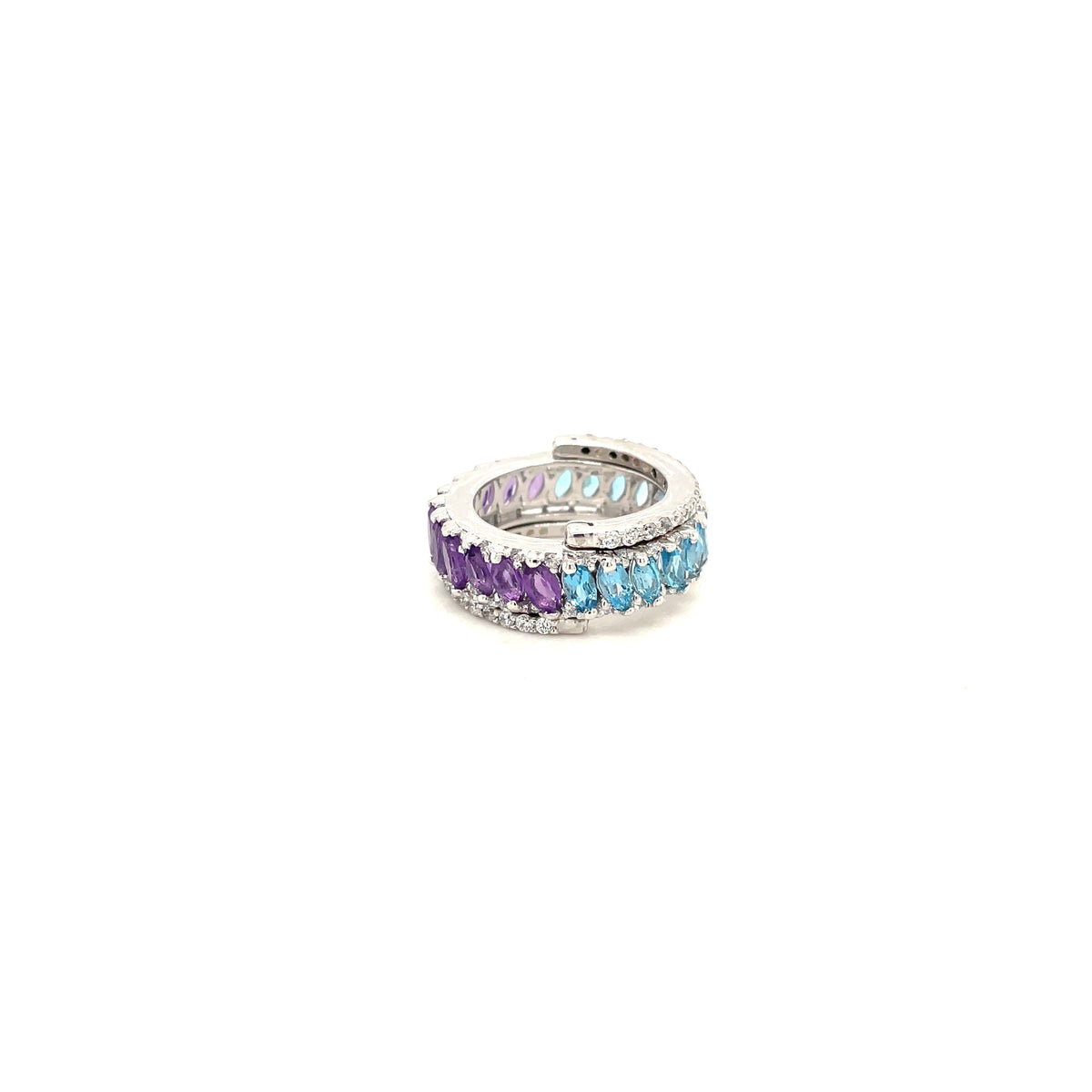 Multi Colour Reversible Ring in .925 Sterling Silver - KSR 12080-0