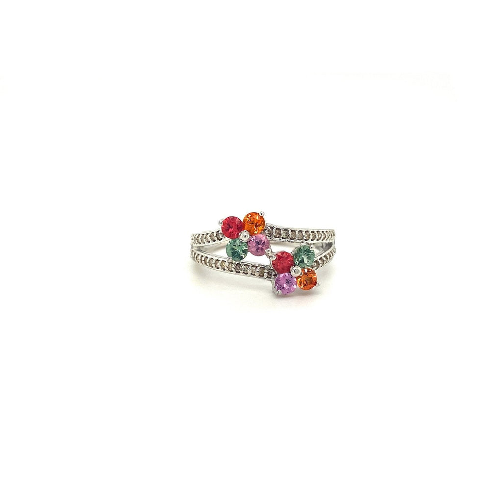 Multi Sapphire Ring in .925 Sterling Silver - KSR 12609-0