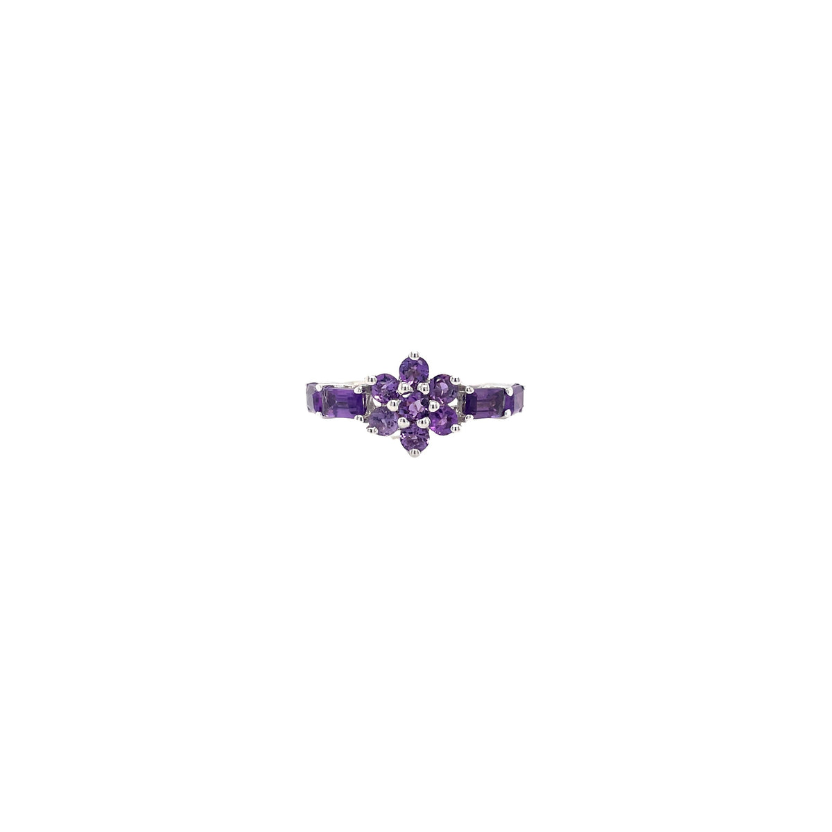 Amethyst Ring In .925 Sterling Silver - KSR 14202-0