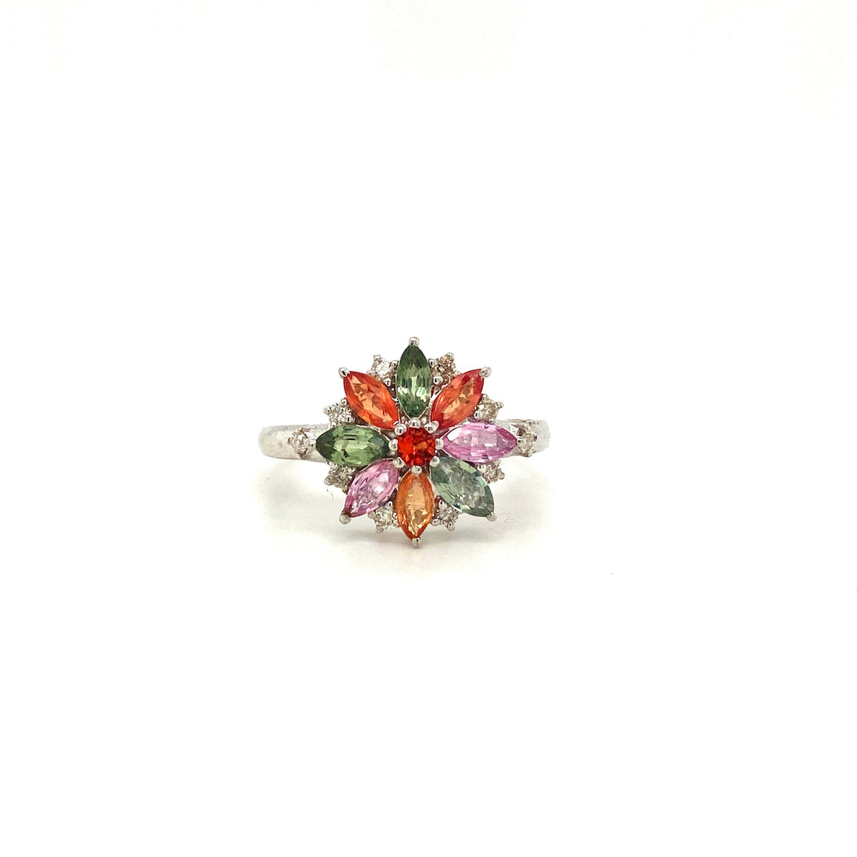 Multi Sapphire Ring in .925 Sterling Silver - KSR 14207-0
