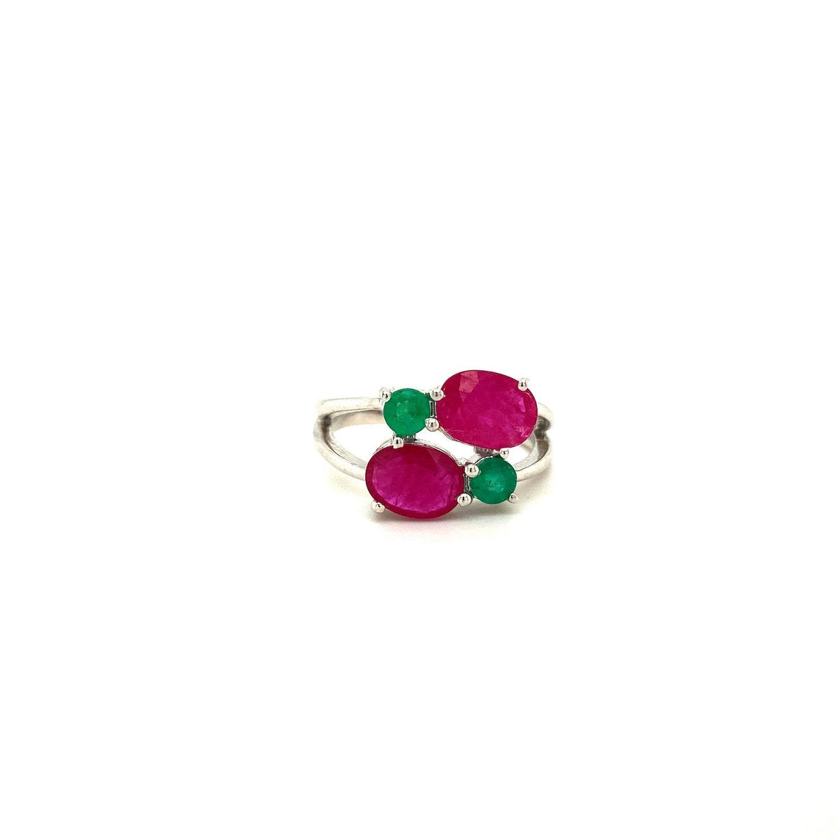 Multi Colour Stones Ring in .925 Sterling Silver - KSR 18206-0