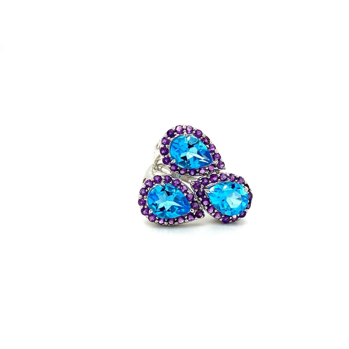 Blue Topaz Ring in .925 Sterling Silver - KSR 18250-0