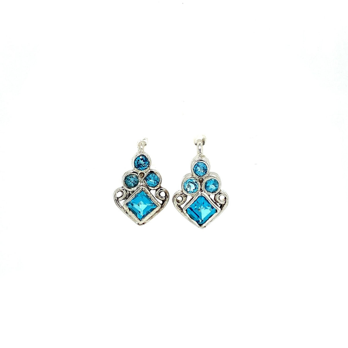 Blue Topaz Earring in .925 Sterling Silver - KST 5127-0