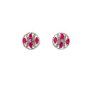Ruby Earring in .925 Sterling Silver - KST 53422-0