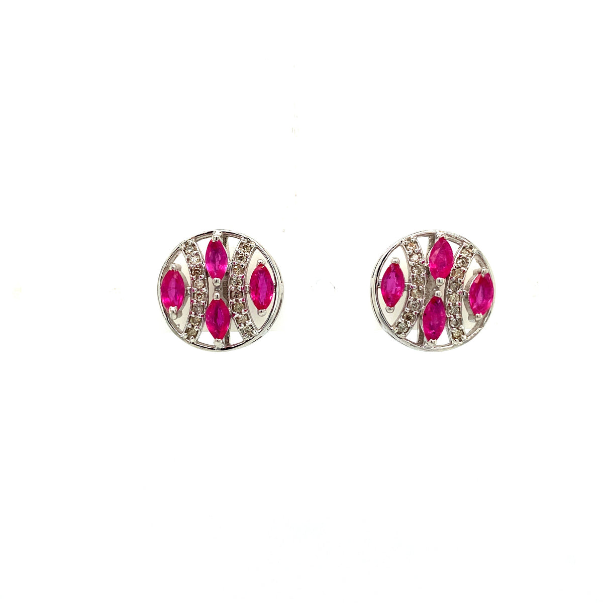 Ruby Earring in .925 Sterling Silver - KST 53422-0