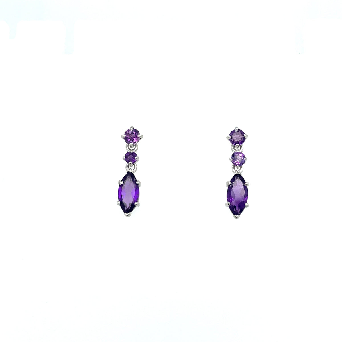 Amethyst Earring in .925 Sterling Silver - KST 54549-0