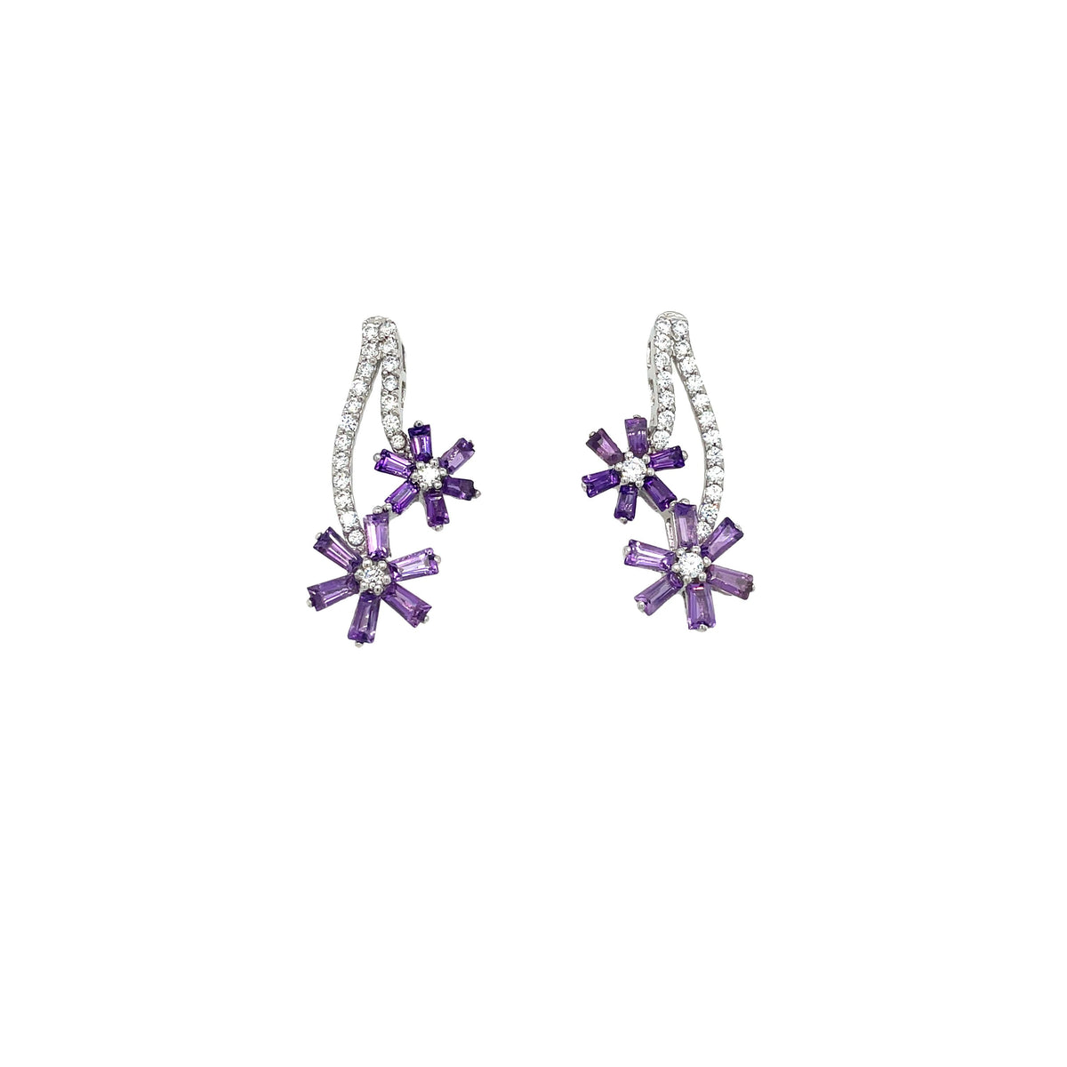 Amethyst Earring in .925 Sterling Silver - KST 57747-0