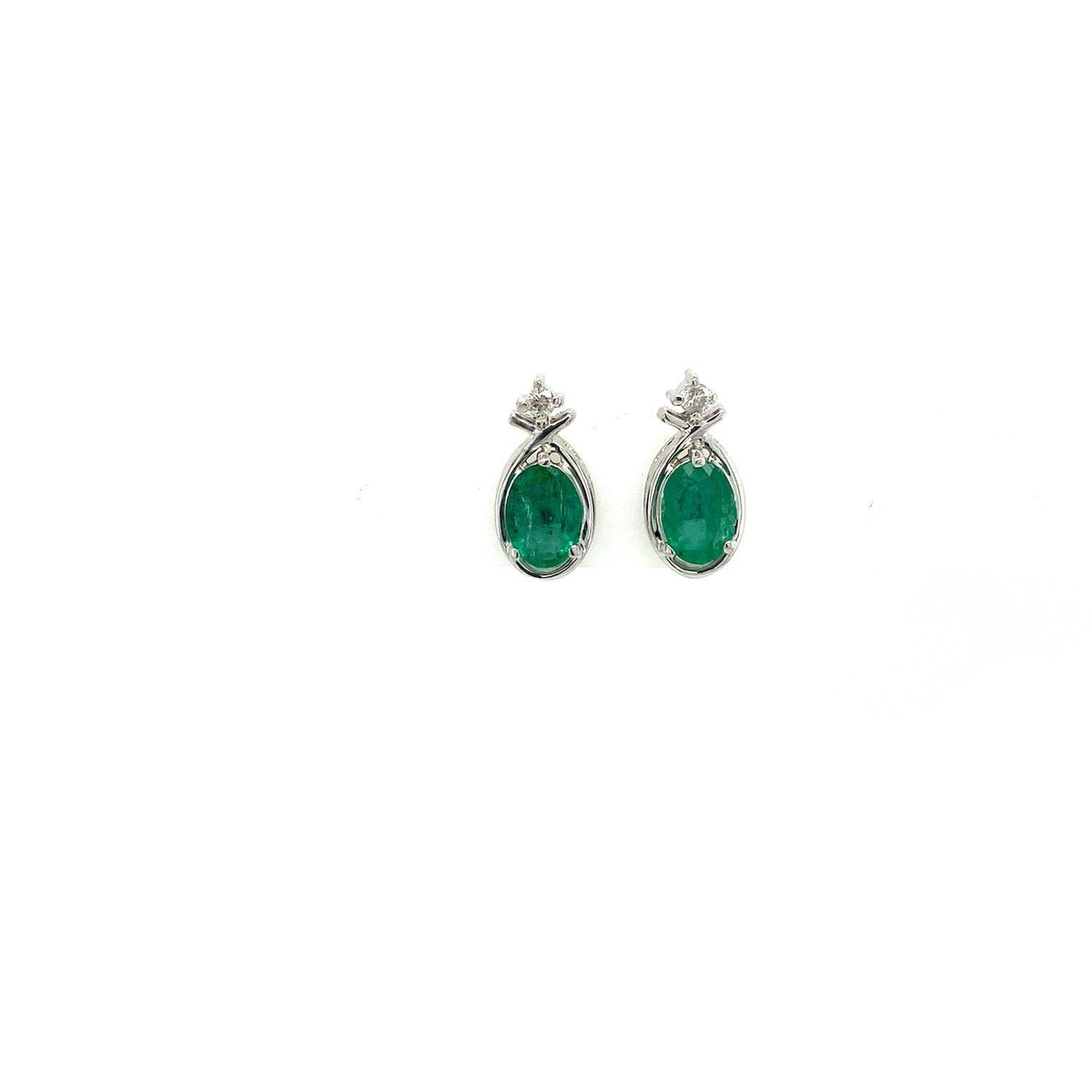 Emerald Earring in .925 Sterling Silver - KST 58071-0