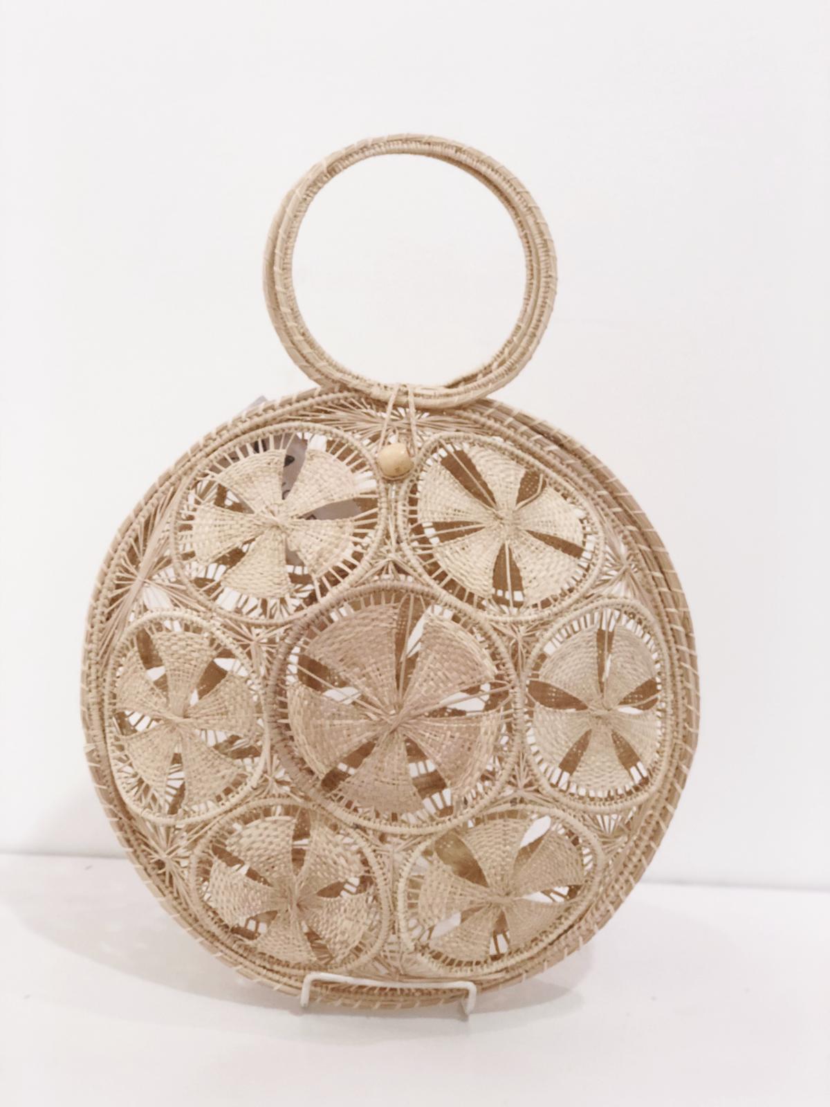 Natural "Gaia" Artisan Circular Bag-1