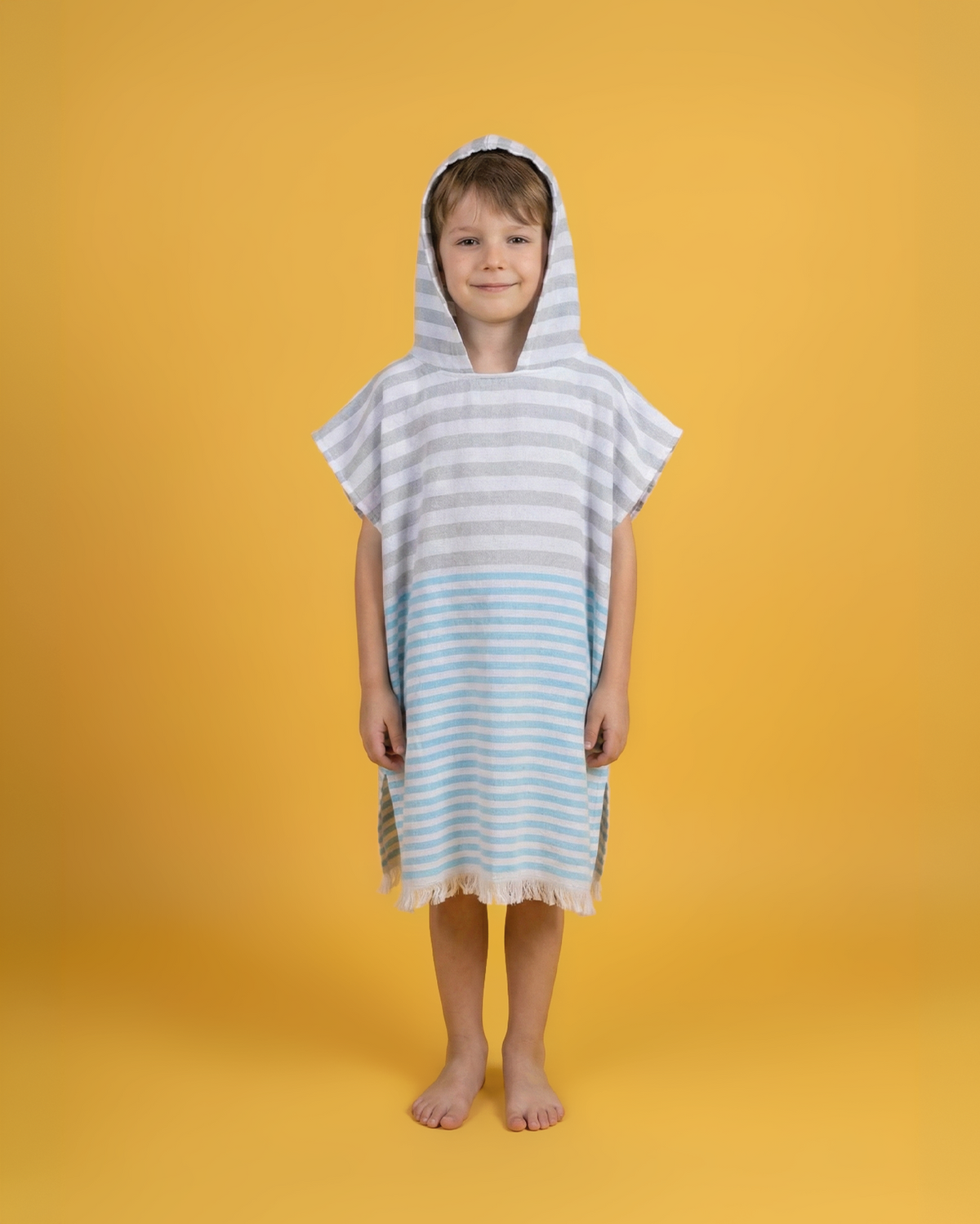 Playa Kids Poncho Towel with Recycled Gift Box, Blue-0