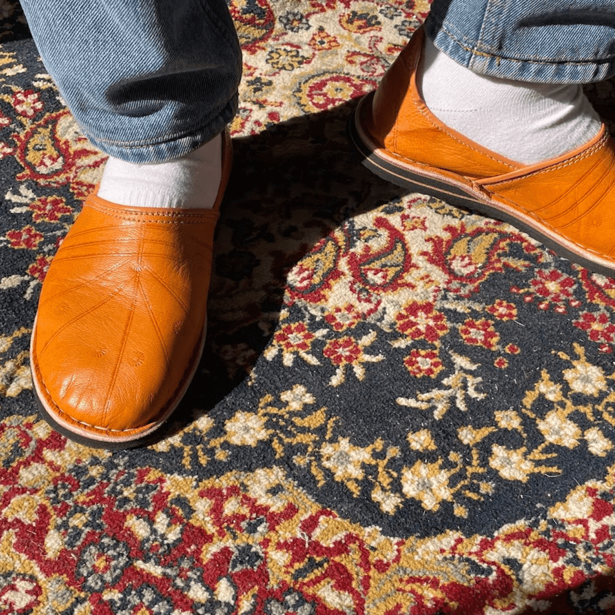 Leather Slippers Villages-3