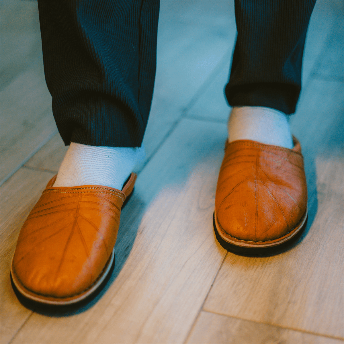 Leather Slippers Villages-1