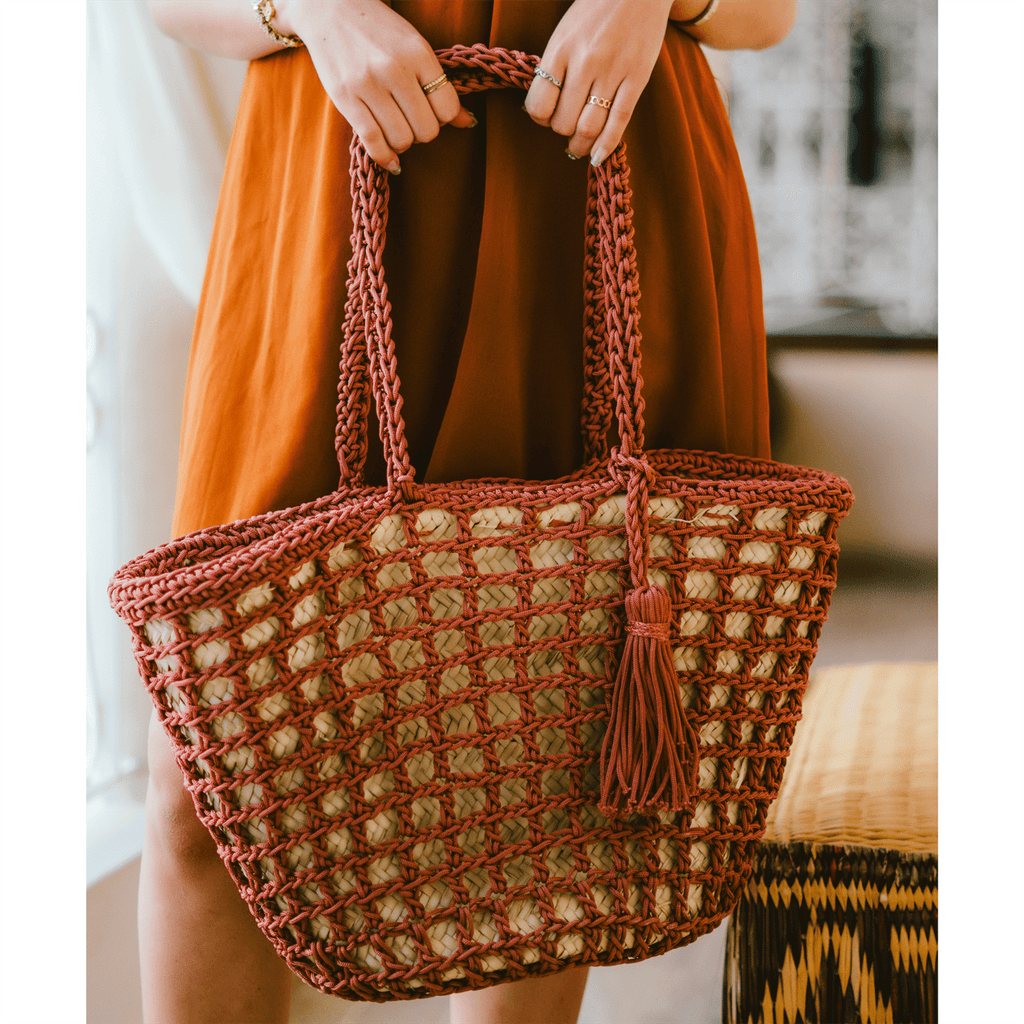 The Shopping Bag wicker & fabric-1