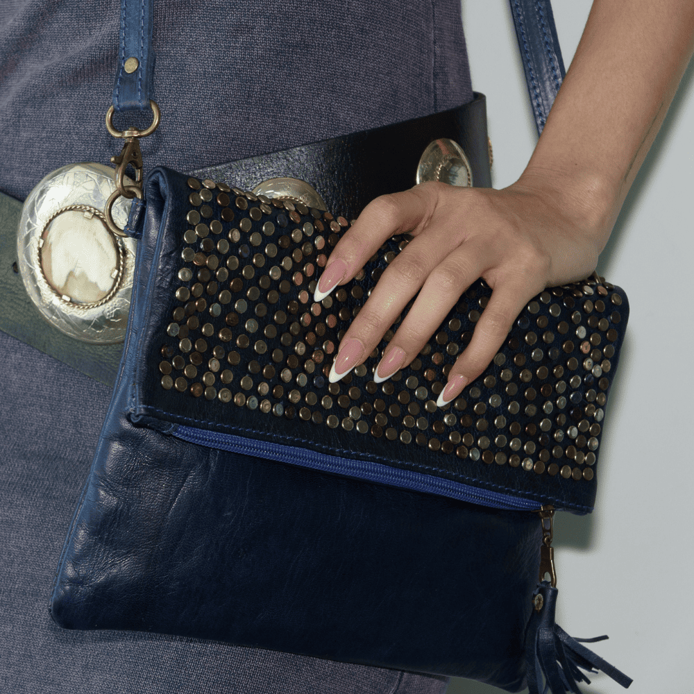 Leather Purse Stones-1