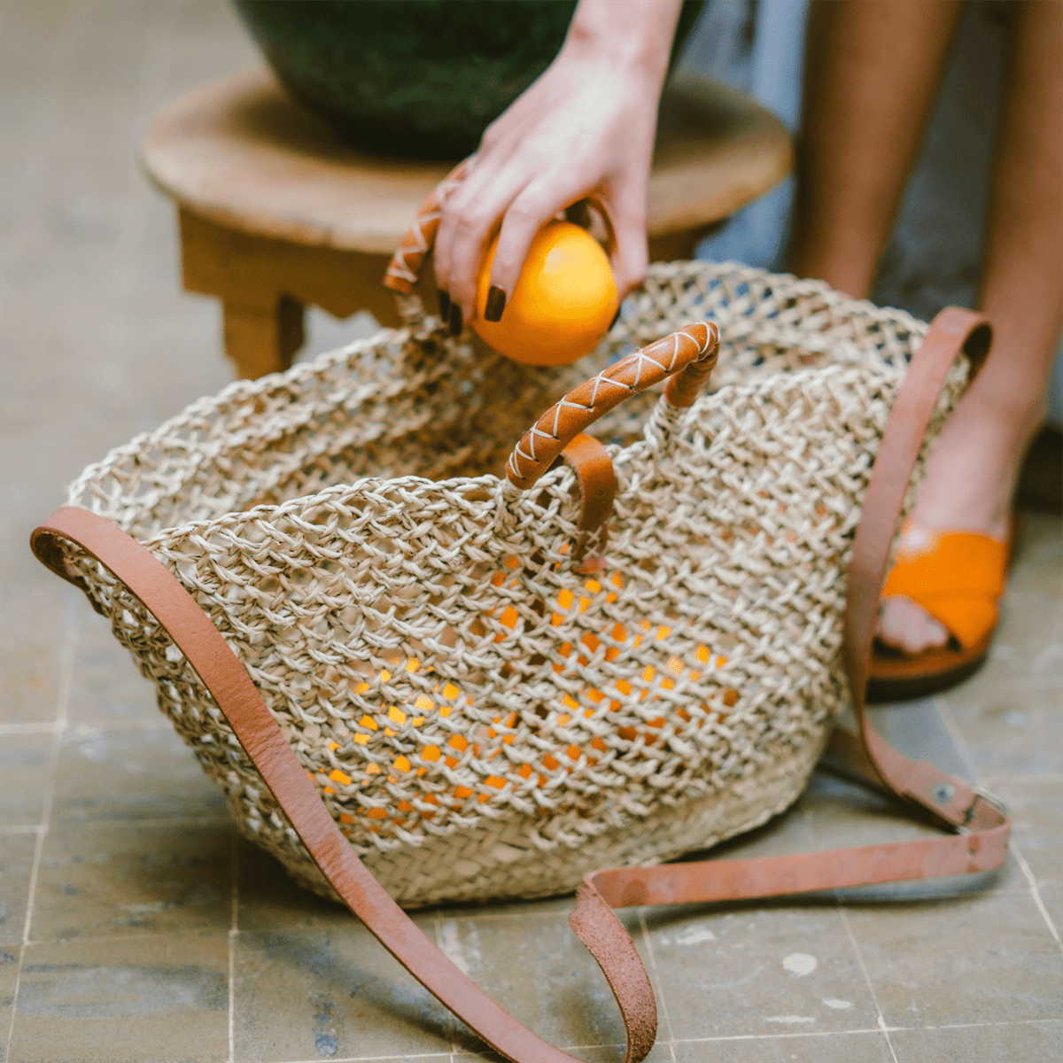 Wicker Bag Laroche-4